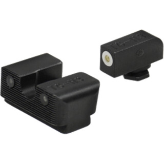 TRUGLO Tritium Pro Night Sights for Glock 20/21/31 Green Sight Set with White Focus Ring Steel Black