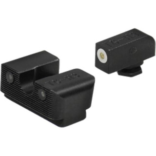 TRUGLO Tritium Pro Night Sights for Glock 17/22/33 Green Sight Set with White Focus Ring Steel Black