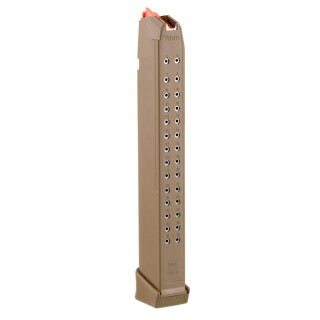 GLOCK 17/19/26 9mm Luger Factory Magazine 33 Rounds Polymer/Steel FDE