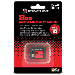 Stealth Cam 8GB SD Memory Card Single Card Pack Speed Class 10 High Speed Data Transfers/Lower Power Consumption STC-8GB