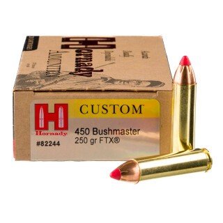 Hornady LEVERevolution .450 Bushmaster Ammunition 20 Rounds FTX 250 Grain