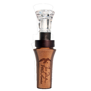 Duck Commander Jase Robertson Pro Series Tigerwood Duck Call Polycarbonate Construction Brown and Clear