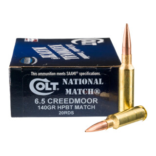 Colt Defense National Match 6.5 Creedmoor Ammunition 20 Rounds Match HPBT 140 Grain