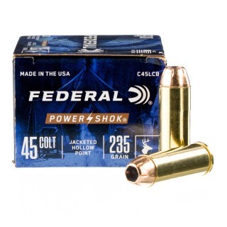 Federal Power-Shok Handgun .45 Long Colt Ammunition 200 Rounds JHP 235 Grains
