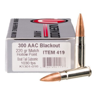 Underwood Ammo .300 AAC Blackout Ammunition 20 Rounds HPBT 220 Grain