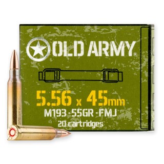 Old Army Ammunition 5.56 NATO Ammunition 540 Rounds FMJ 55 Grain