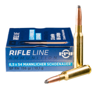 Prvi Partizan PPU 6.5x54 Mannlicher-Schoenauer Ammunition 20 Rounds SPRN 156 Grain