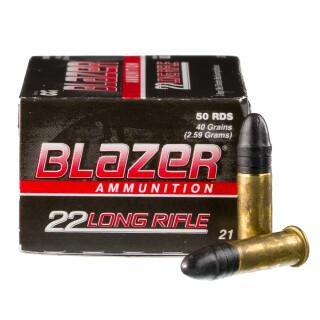 CCI Blazer .22 LR Ammunition 500 Rounds LRN 40 Grain