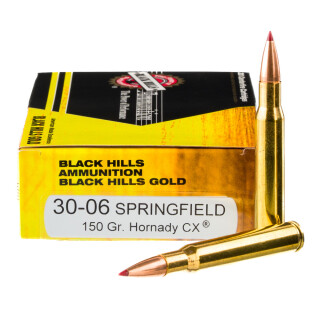 Black Hills Gold .30-06 Springfield Ammunition 20 Rounds CX 150 Grain