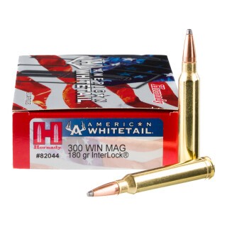 Hornady American Whitetail .300 Win Mag Ammunition 20 Rounds InterLock SP 180 Grain