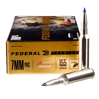 Federal 7mm PRC Ammunition 20 Rounds Terminal Ascent 155 Grains
