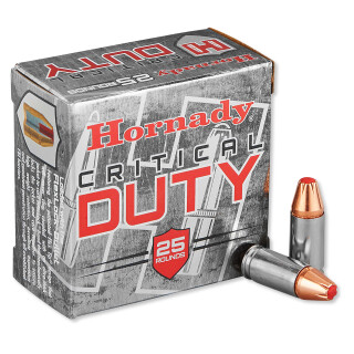 Hornady Critical Duty 9mm Luger +P Ammunition 250 Rounds JHP 135 Grain