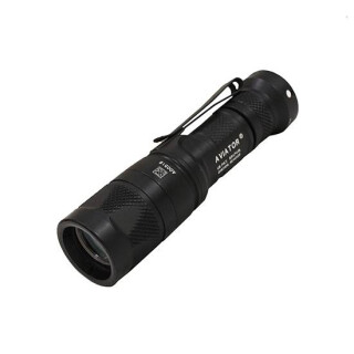 Surefire Aviator Flashlight 250 Lumens LED Tail Cap with White and Red Bulbs