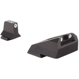 Trijicon Bright & Tough Suppressor Height Night Sight Set S&W M&P/M&P2.0/SDVE Green Tritium Lamps White Front/Rear Outline Metal Housing Matte Black
