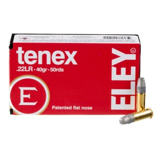 ELEY Tenex .22 Long Rifle Ammunition 50 Rounds LFN 40 Grain