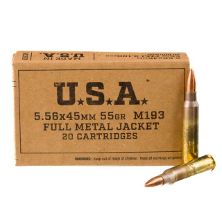 Winchester Service Grade 5.56 NATO Ammunition 1000 Rounds M193 FMJ 55 Grain 