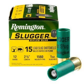 Remington Slugger 12 Gauge Shotshell 15 Rounds 2-3/4" Rifled Slug 1 Ounce