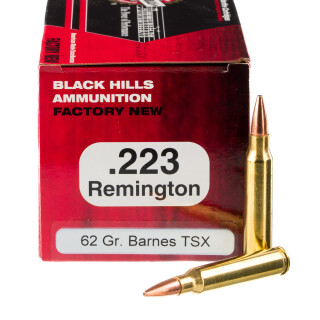 Black Hills .223 Rem Ammunition 50 Rounds TSX 62 Grain