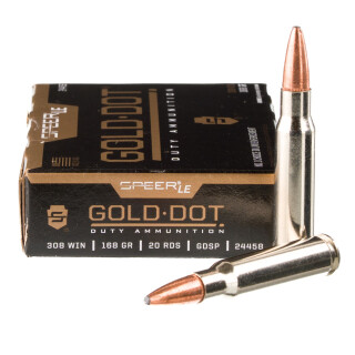 Speer Gold Dot .308 Winchester Ammunition 500 Rounds Bonded SP 168 Grain