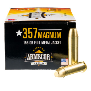 Armscor USA .357 Magnum Ammunition 1000 Rounds FMJ 158 Grains F AC 357-6N