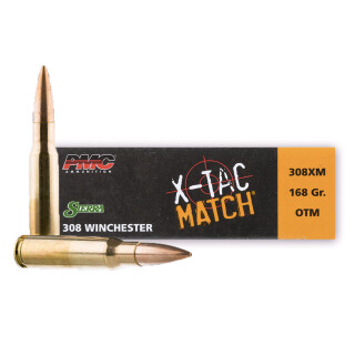 PMC X-TAC Match .308 Winchester Ammunition 200 Rounds OTM 168 Grain