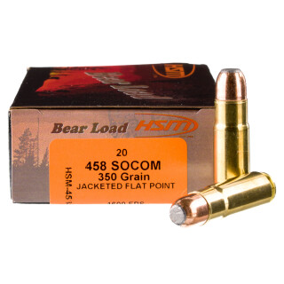 HSM Bear Load .458 SOCOM Ammunition 20 Rounds JFP 350 Grain