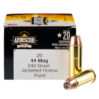 Armscor USA .44 Magnum Ammunition 500 Rounds JHP 240 Grains