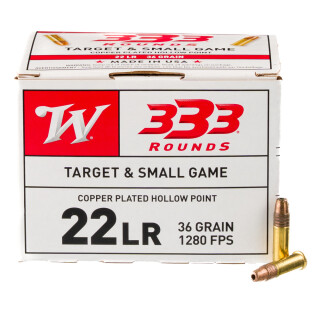 Winchester .22 Long Rifle Ammunition 333 Rounds CPHP 36 Grain