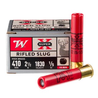 Winchester SuperX .410 2-1/2" Rifled Slug, 15 Rounds, 1/5 oz