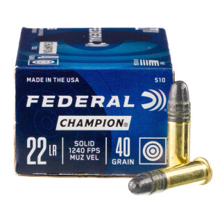 Federal Champion .22 LR Ammunition 50 Rounds LRN 40 Grain