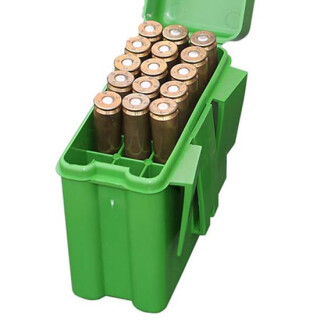 MTM Case-Gard Rifle Belt Carrier Series Flip Top Rifle Ammo Box Midlength Rifle 20 Rounds Green RM-20-10
