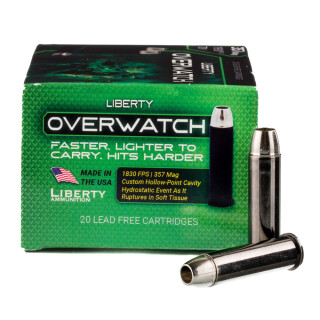 Liberty Overwatch .357 Magnum Ammunition 20 Rounds HP 70 Grain