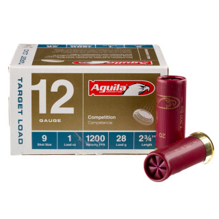 Aguila Target Load 12 Gauge Shotshell 25 Rounds 2 3/4" 1 oz #9
