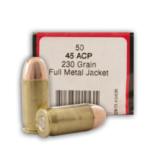 BVAC Remanufactured .45 ACP Ammunition 1000 Rounds FMJ 230 Grains