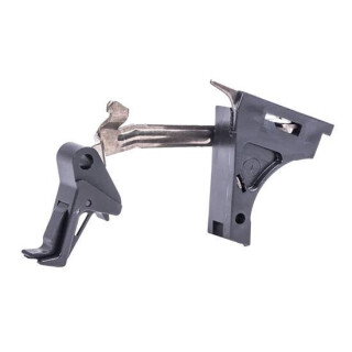 CMC Triggers Drop In Trigger For Glock .45 ACP Gen 4 Models Signature Flat Trigger Shoe Design One Piece Assembly Made from Alloy Steel/Tool Steel Matte Black 72001