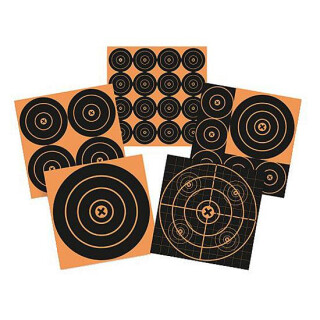 Birchwood Casey Big Burst 3" Revealing Targets Orange/Black Self Adhesive 48 Targets
