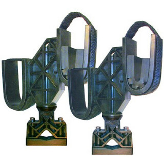 ATV Double Hook Brackets Sturdy Nylon Holds Guns or Bow/Arrows Fits Most ATVs Black