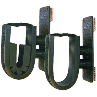 Rugged Gear Single Hook Dual Lock Mount Gun Holder Semi Permanent Non-Destructive Rifle Mount 3M Dual Lock Strip Aluminum Hooks Black 10030
