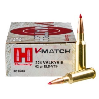 Hornady V-Match .224 Valkyrie Ammunition 20 Rounds ELD-VT 62 Grains