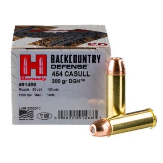 Hornady Backcountry Defense .454 Casull Ammunition 20 Rounds DGH 300 Grains