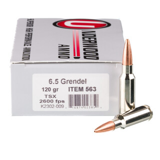 Underwood Ammo 6.5 Grendel Ammunition 20 Rounds Copper TSX 120 Grain