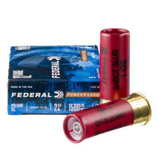 Federal Power-Shok 12 Ga 2.75" 1 oz Sabot HP Slug 5 Rounds