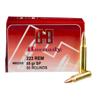 Hornady Custom .223 Remington Ammunition 50 Rounds SP 55 Grain