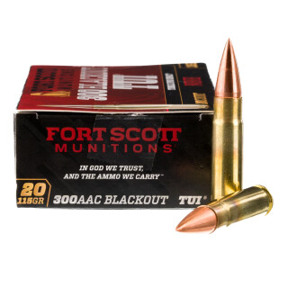 Fort Scott Munitions .300 AAC Blackout Ammunition 20 Rounds SCS TUI 115 Grain