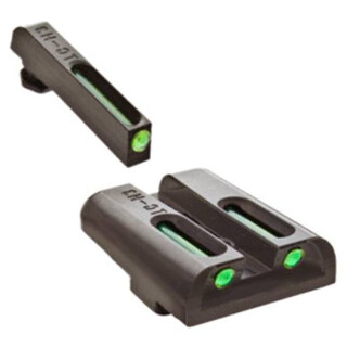 TRUGLO TFO Tritium and Fiber Optic Brite-Site Night Sight Set for Glock Green Front/Yellow Rear TG131GT1Y