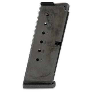 Kel-Tec PF-9 Pistol 7 Round Magazine 9mm Luger Flat Polymer Base Plate Steel Body Blued Finish