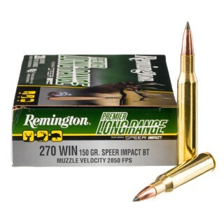 Remington Premier Long Range .270 Winchester Ammunition 20 Rounds Speer Impact 150 Grains