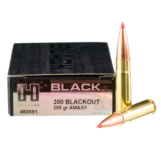 Hornady BLACK .300 AAC Blackout Ammunition 200 Rounds A-MAX 208 Grain