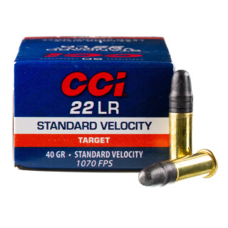 CCI Standard Velocity .22 LR Ammunition 500 Rounds LRN 40 Grains