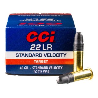 CCI Standard Velocity .22 LR Ammunition 500 Rounds LRN 40 Grains